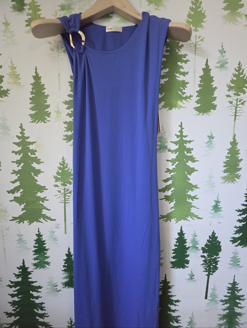 Intempo Cobalt Blue Maxi Dress with Ring Detail